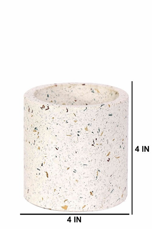 Big Cylindrical Terrazzo Planter