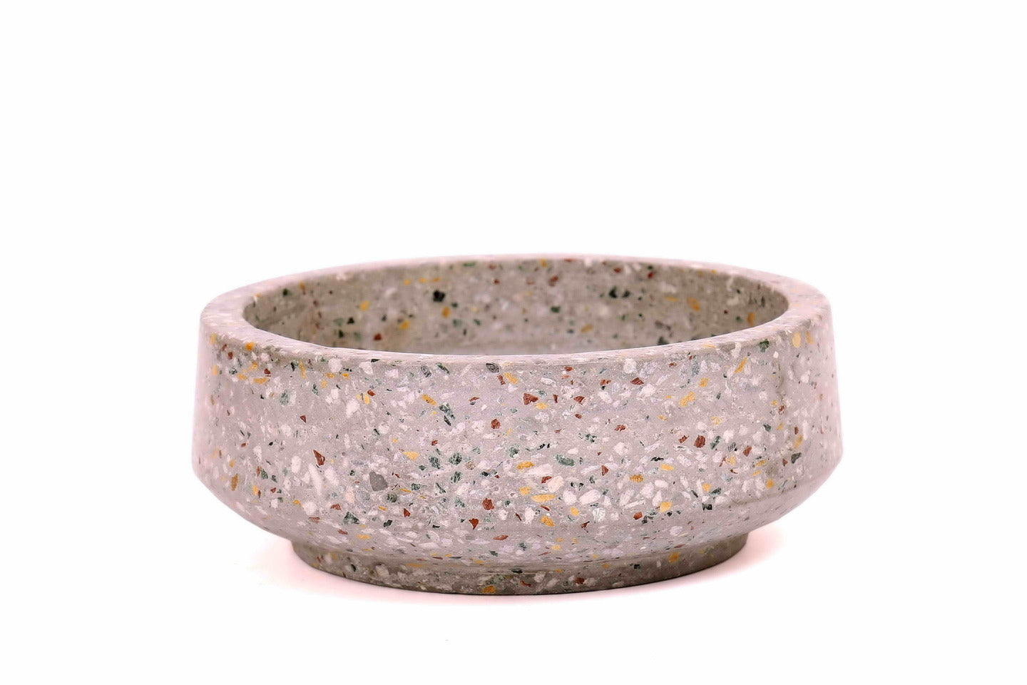 Grey Bowl Terrazzo Planter
