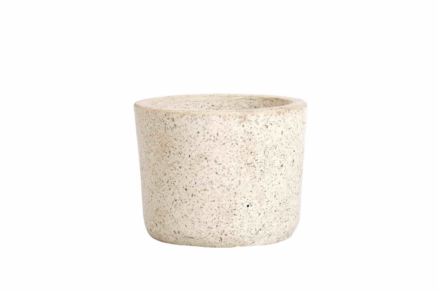 White Glass Terrazzo Planter