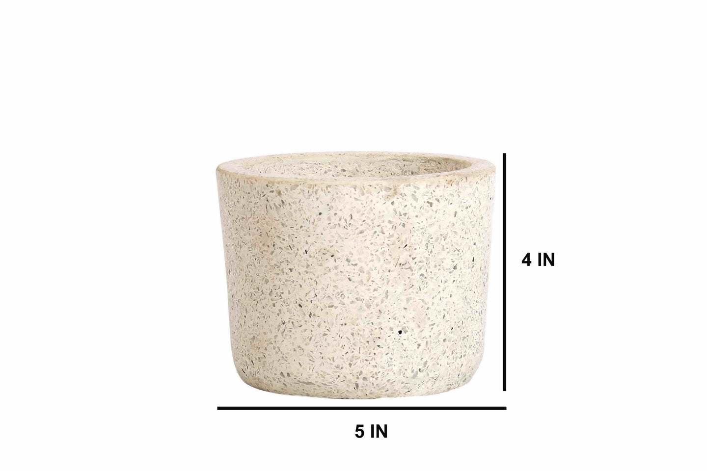 White Glass Terrazzo Planter
