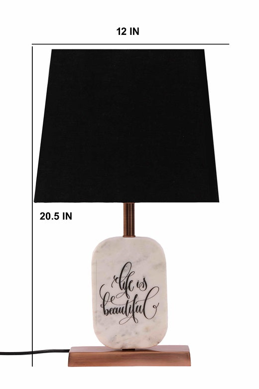 Life is Beautiful Marble Table Lamp