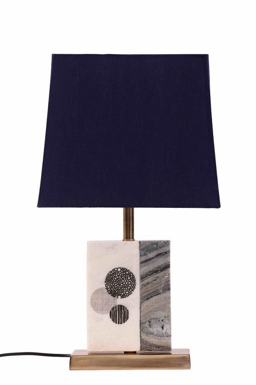Black and White Marble Table Lamp