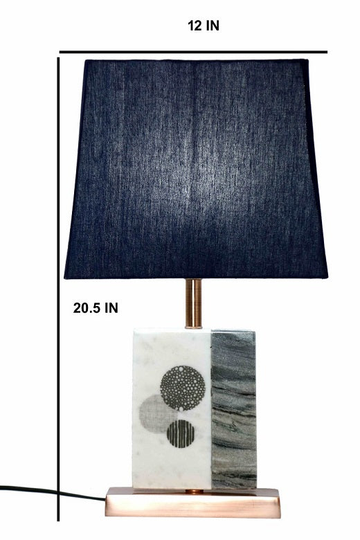 Black and White Marble Table Lamp