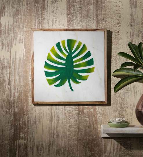 Leaf Love Marble Wall Art