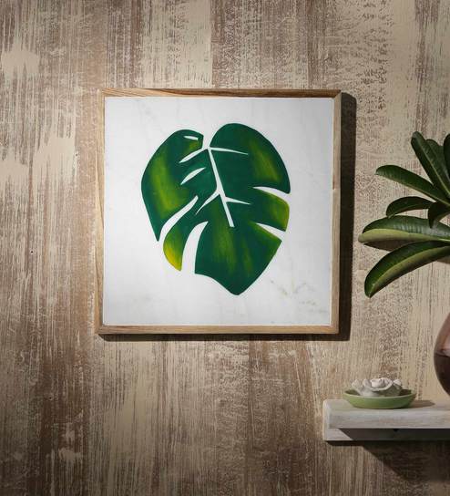 Big Leaf Marble Wall Art