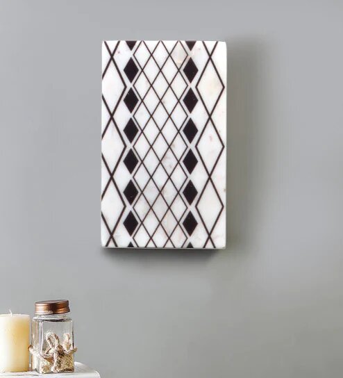 Black Geometric Art Marble Wall Art