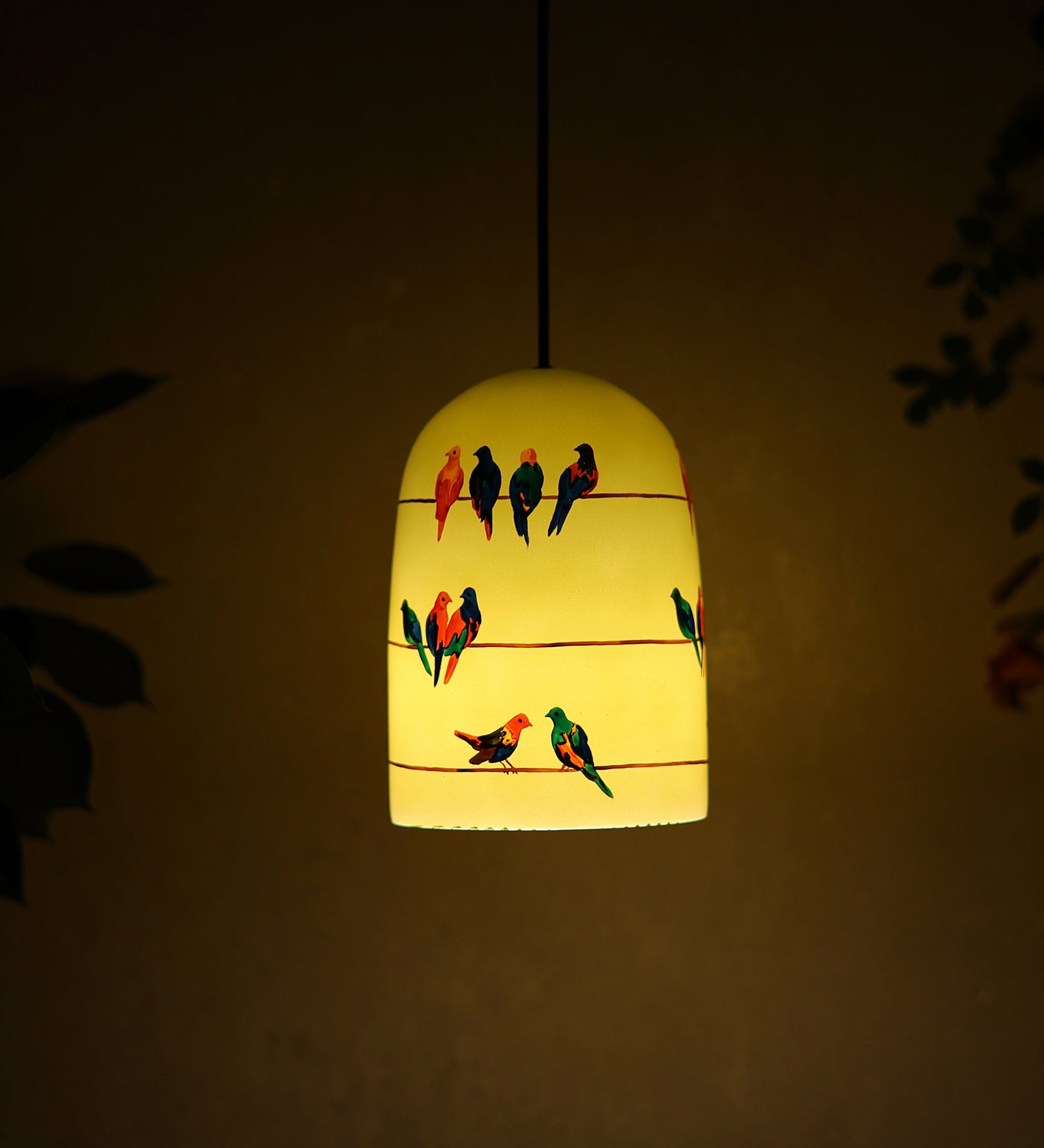 Flying flock Glass Hanging Light