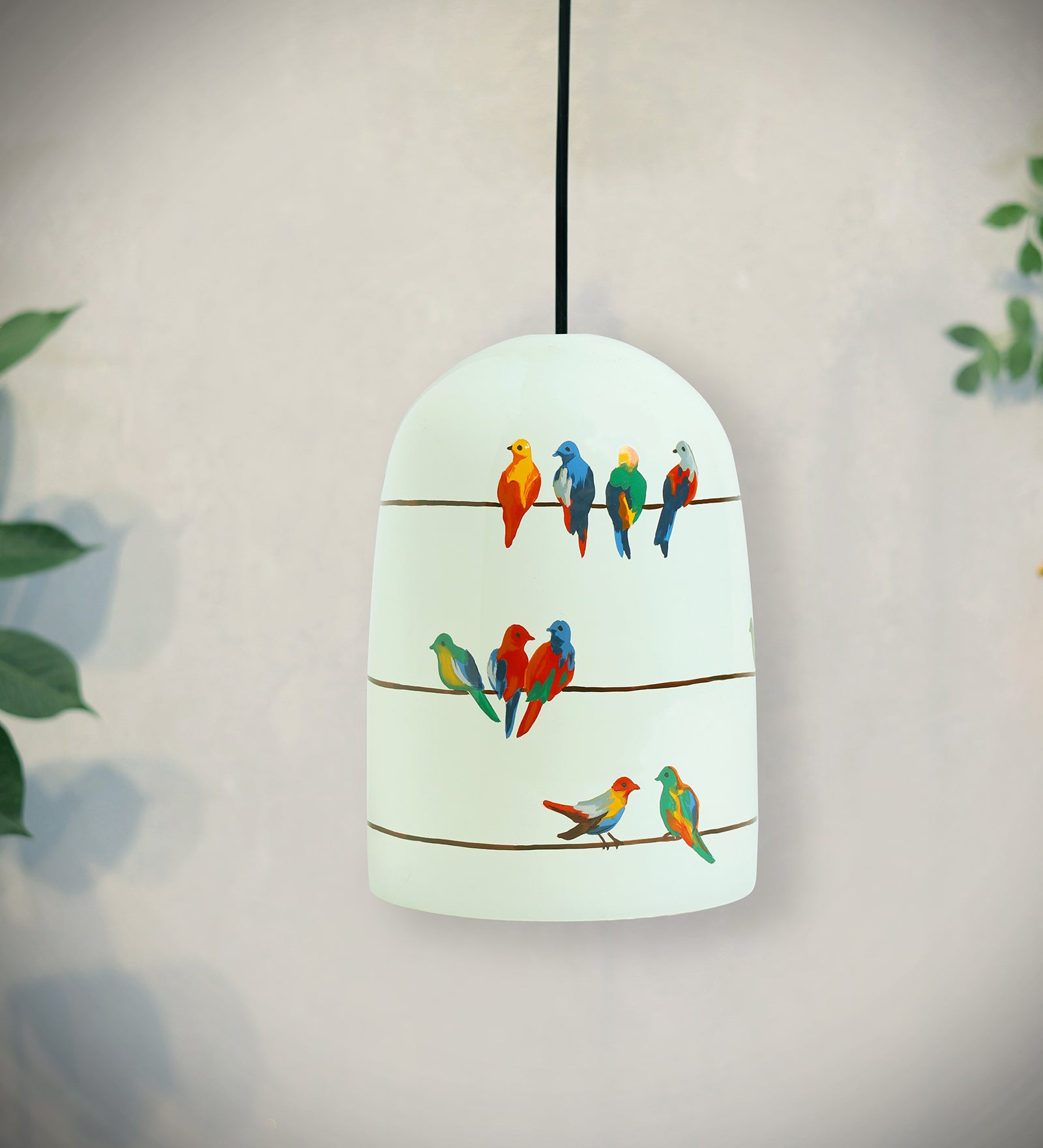 Flying flock Glass Hanging Light
