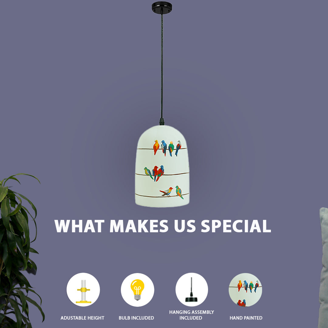 Flying flock Glass Hanging Light