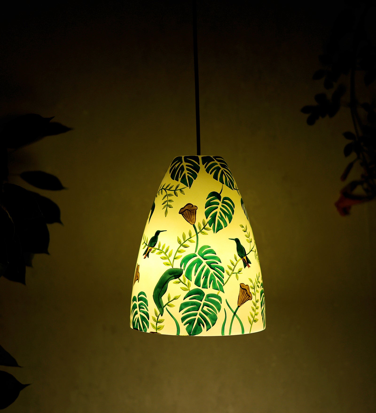Tropical vibe Glass Hanging Light