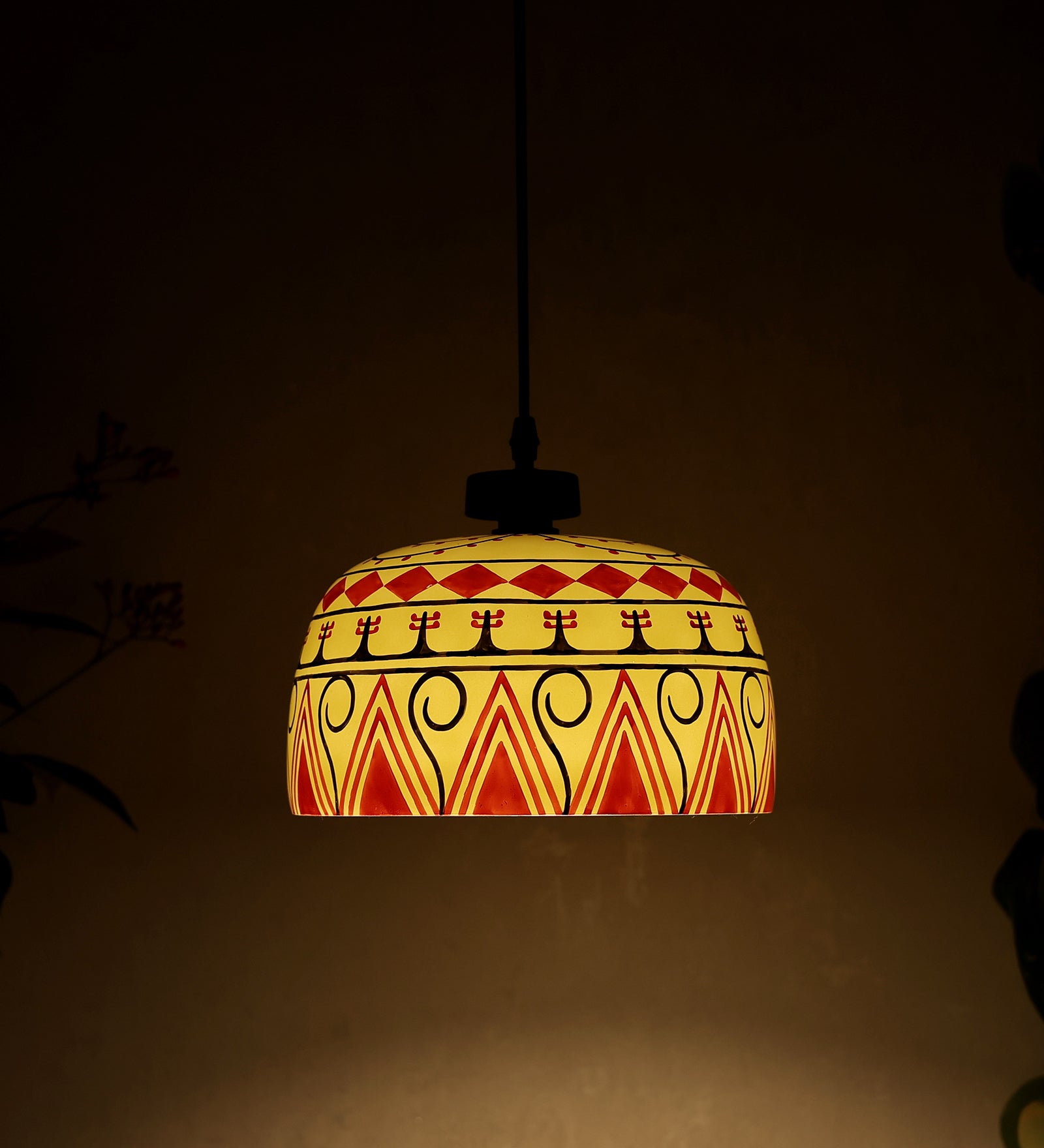 Intricate Glass Hanging Light