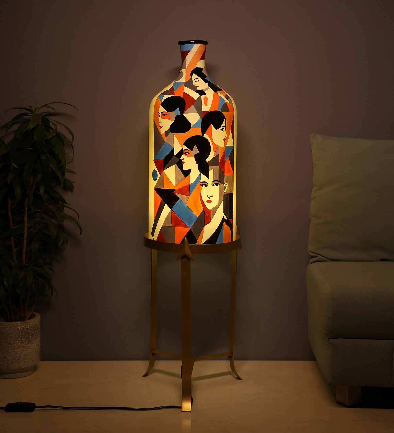 Classy Countenence Floor Lamp with Metal Stand