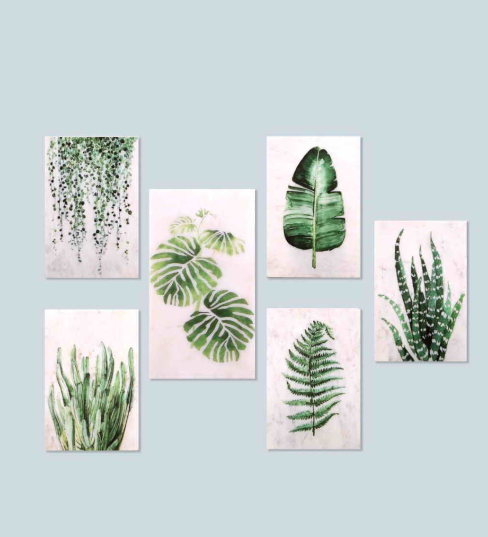 Go Leafy Marble Wall Art Collage