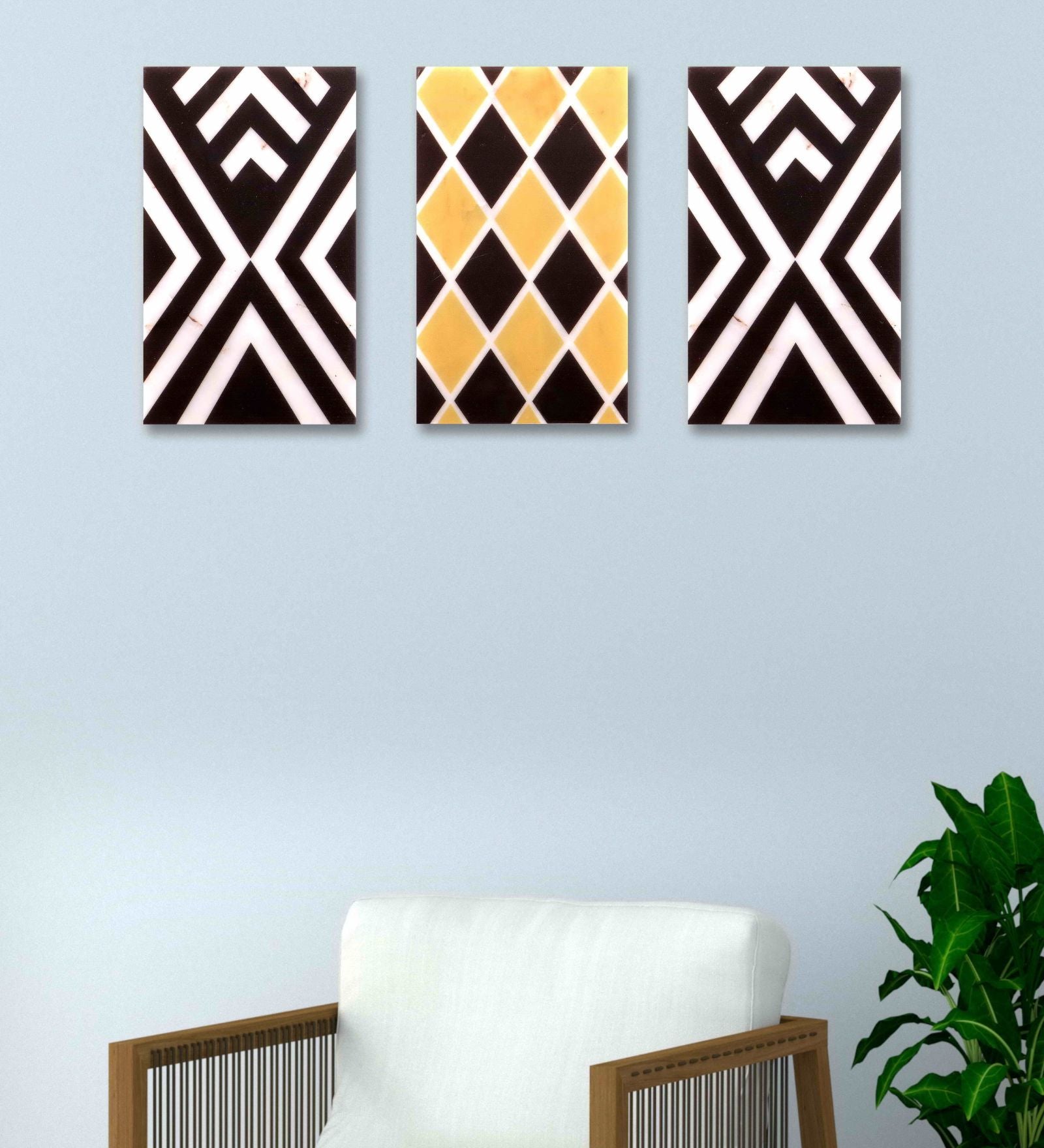 Geometric Marble Wall Art Collage
