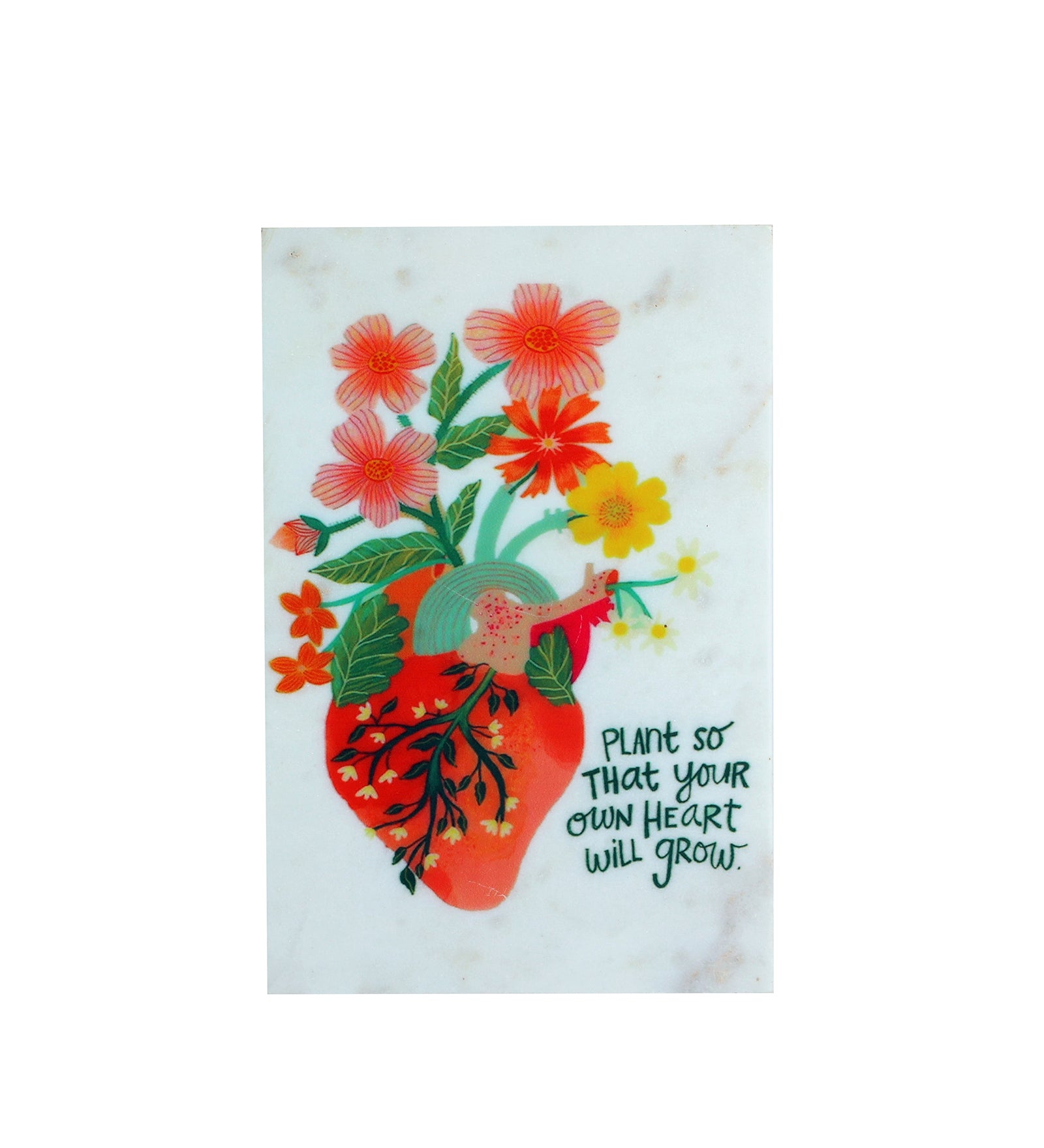 Plant So That Your Own Heart Will Grow Marble Wall Art