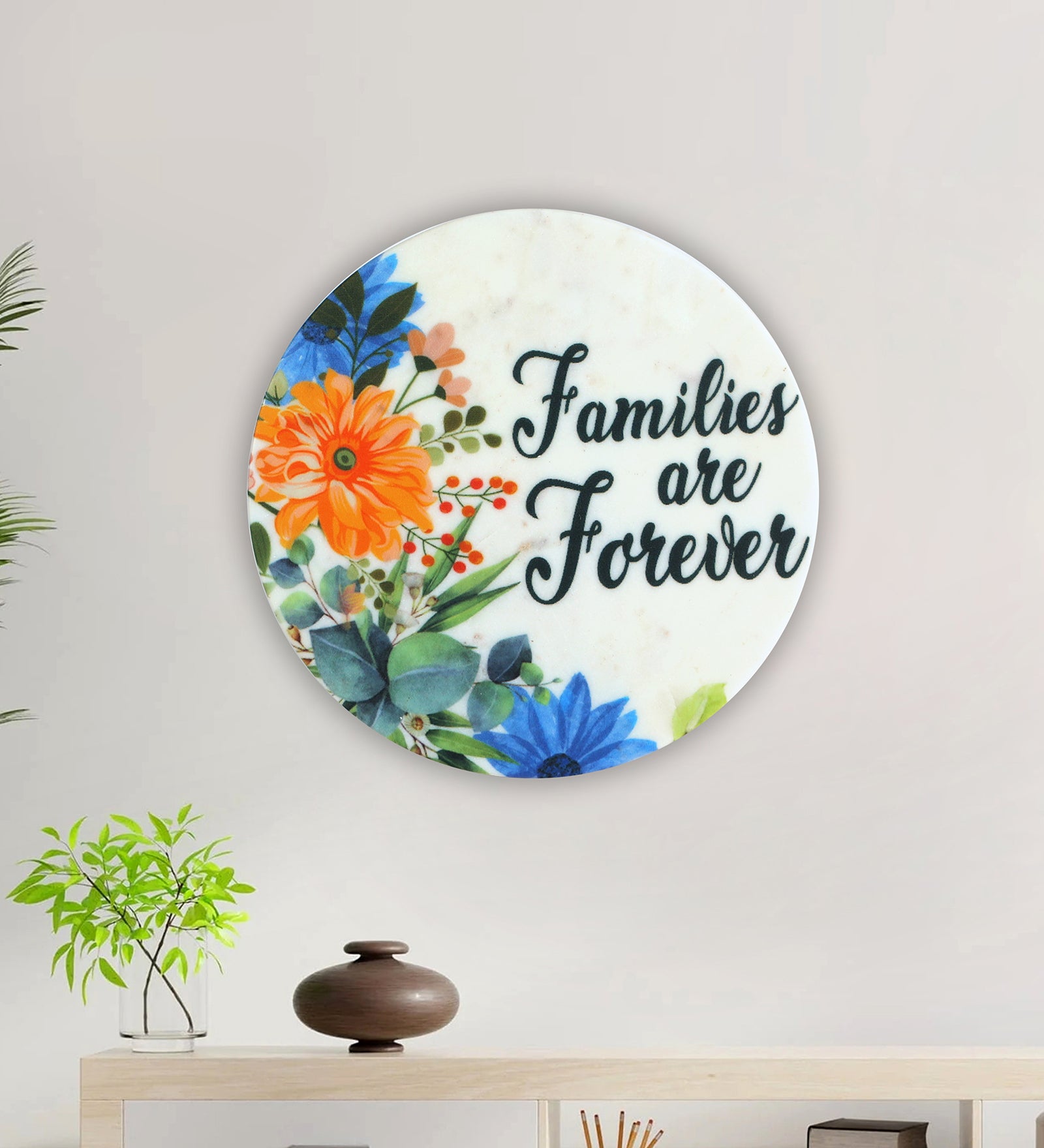 Families Are Forever Marble Wall Art
