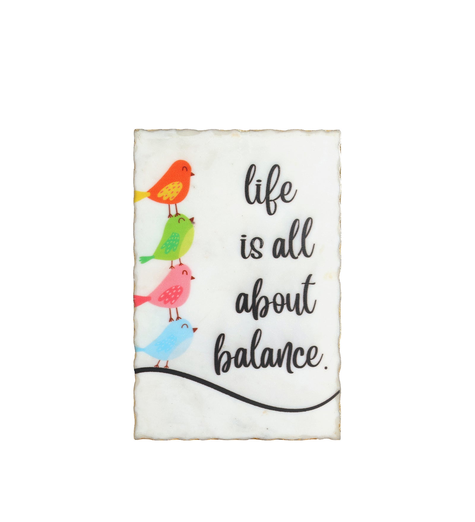 Life Is all About Balance Marble Wall Art