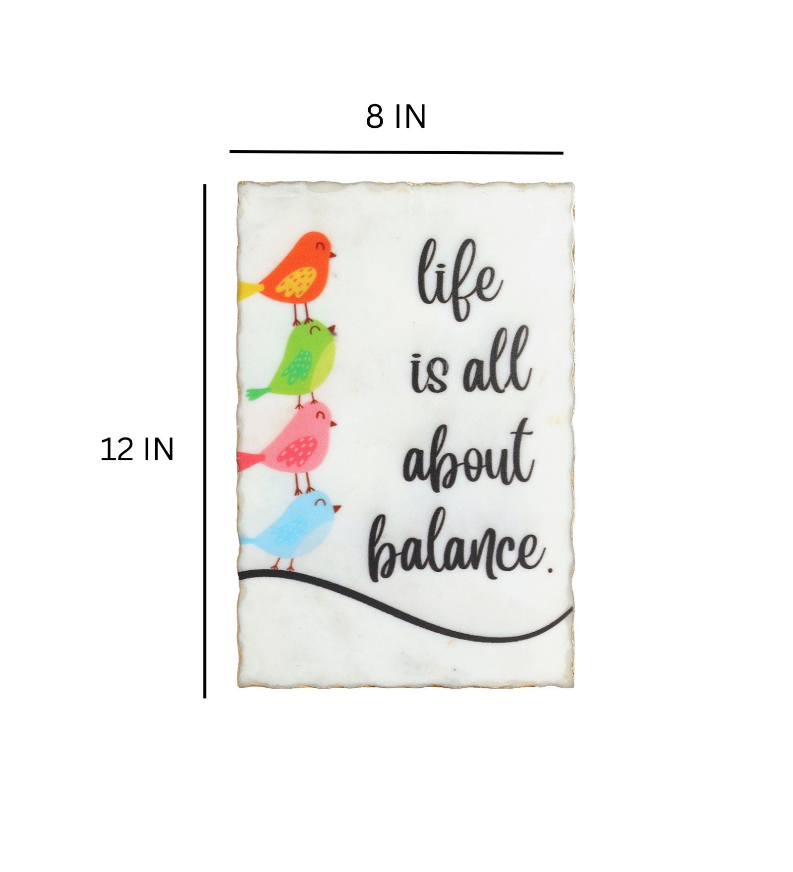 Life Is all About Balance Marble Wall Art