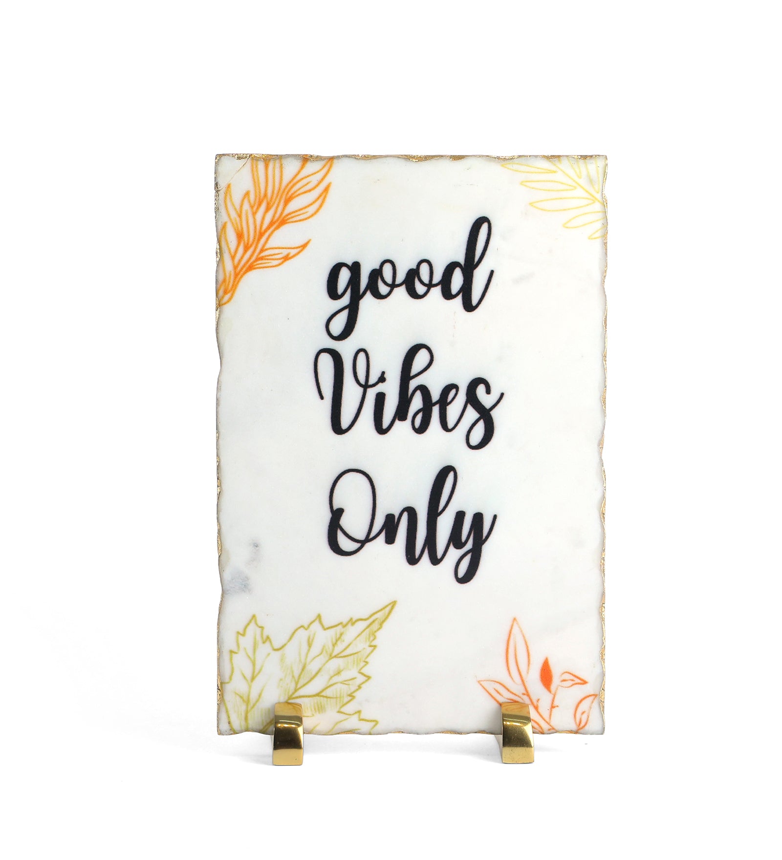 Good Vibes Only Marble Table Decor Item