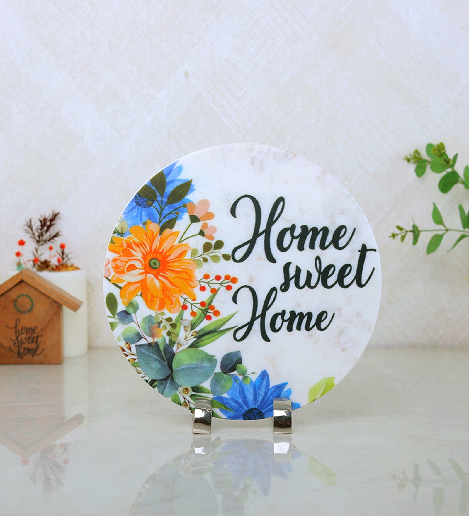 Home Sweet Home Marble Table Décor Item