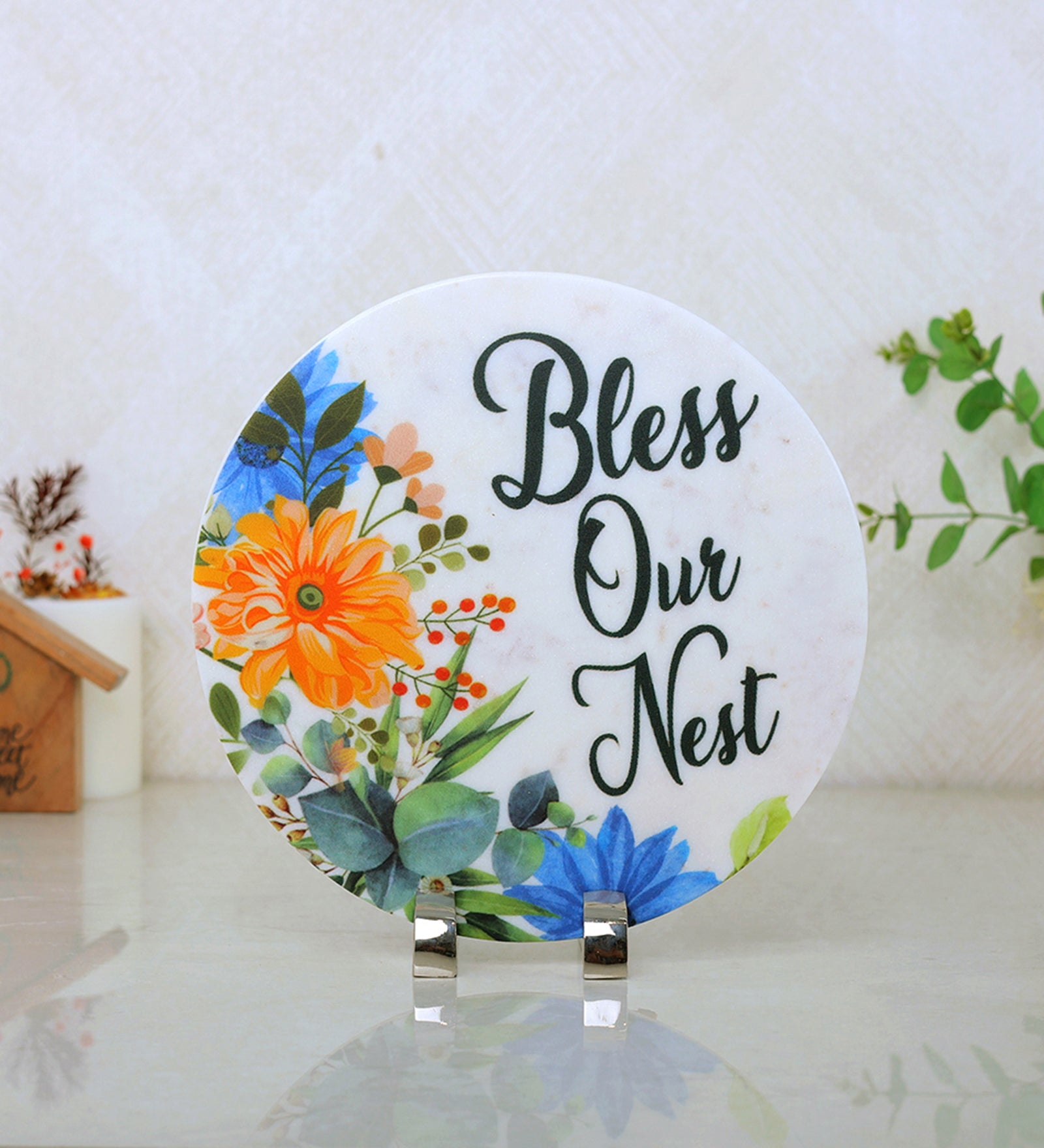 Bless Our Nest Marble Table Decor Item