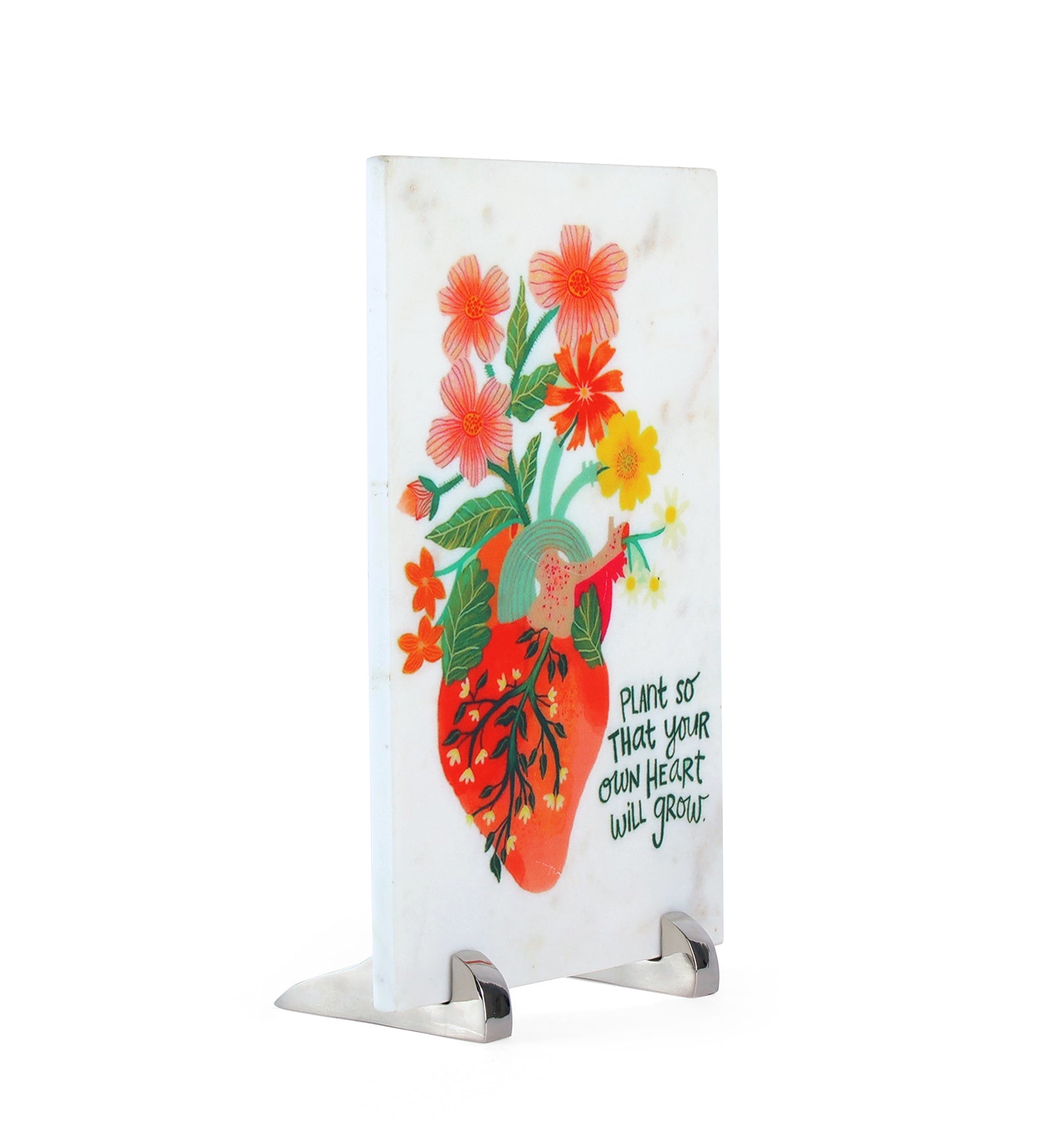 Plant So That Your Heart Will Grow Marble Table Decor Item