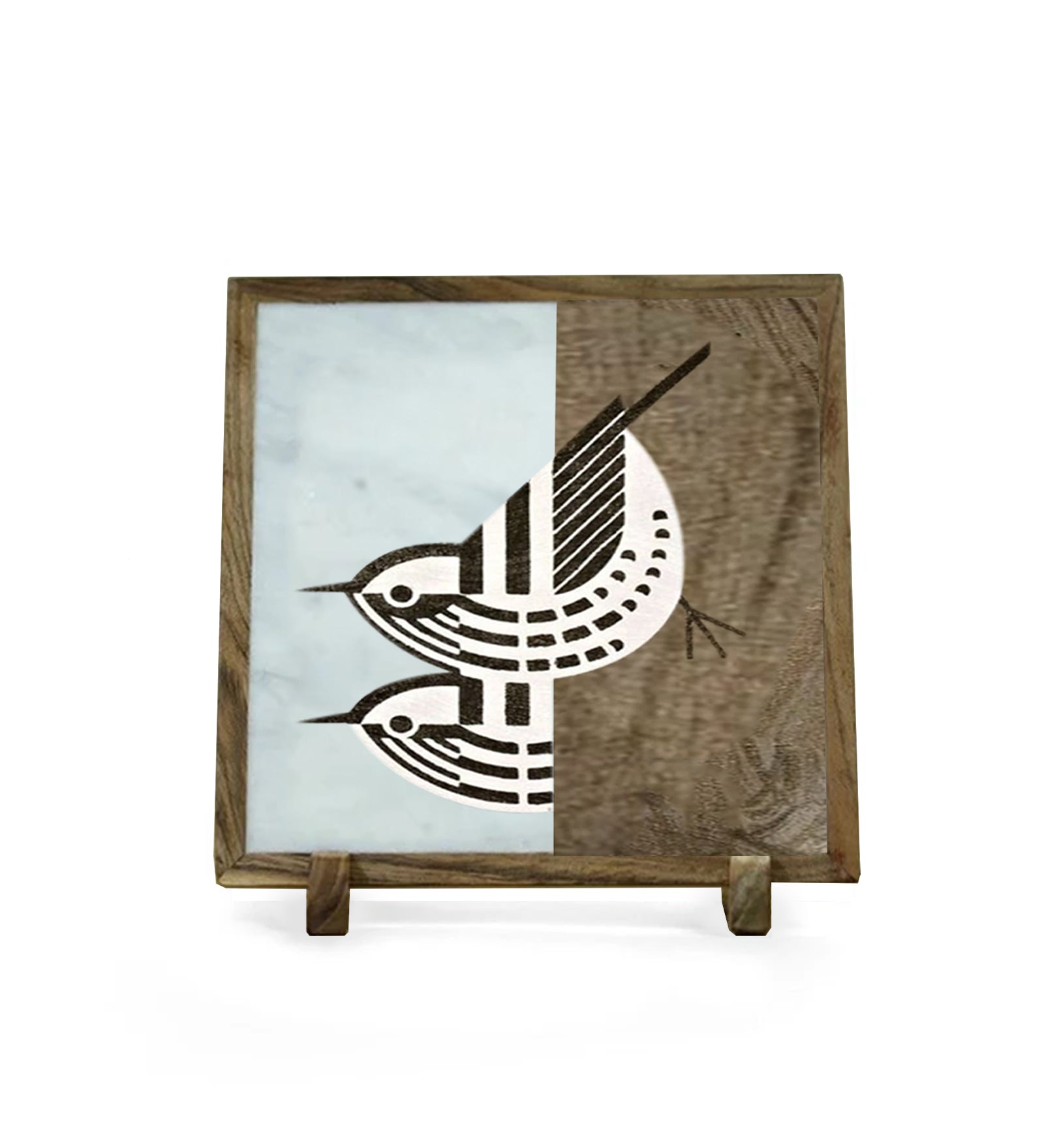 Chirping Duo Marble Showpiece