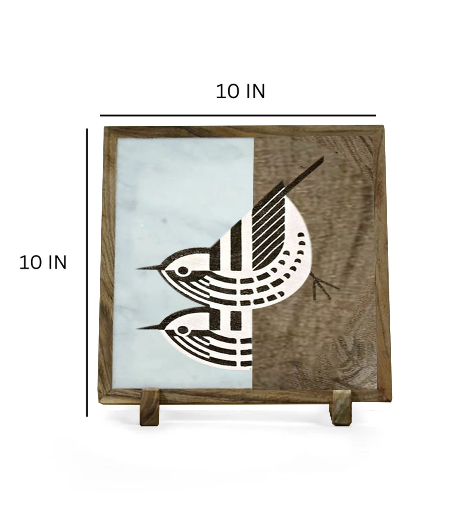 Chirping Duo Marble Showpiece