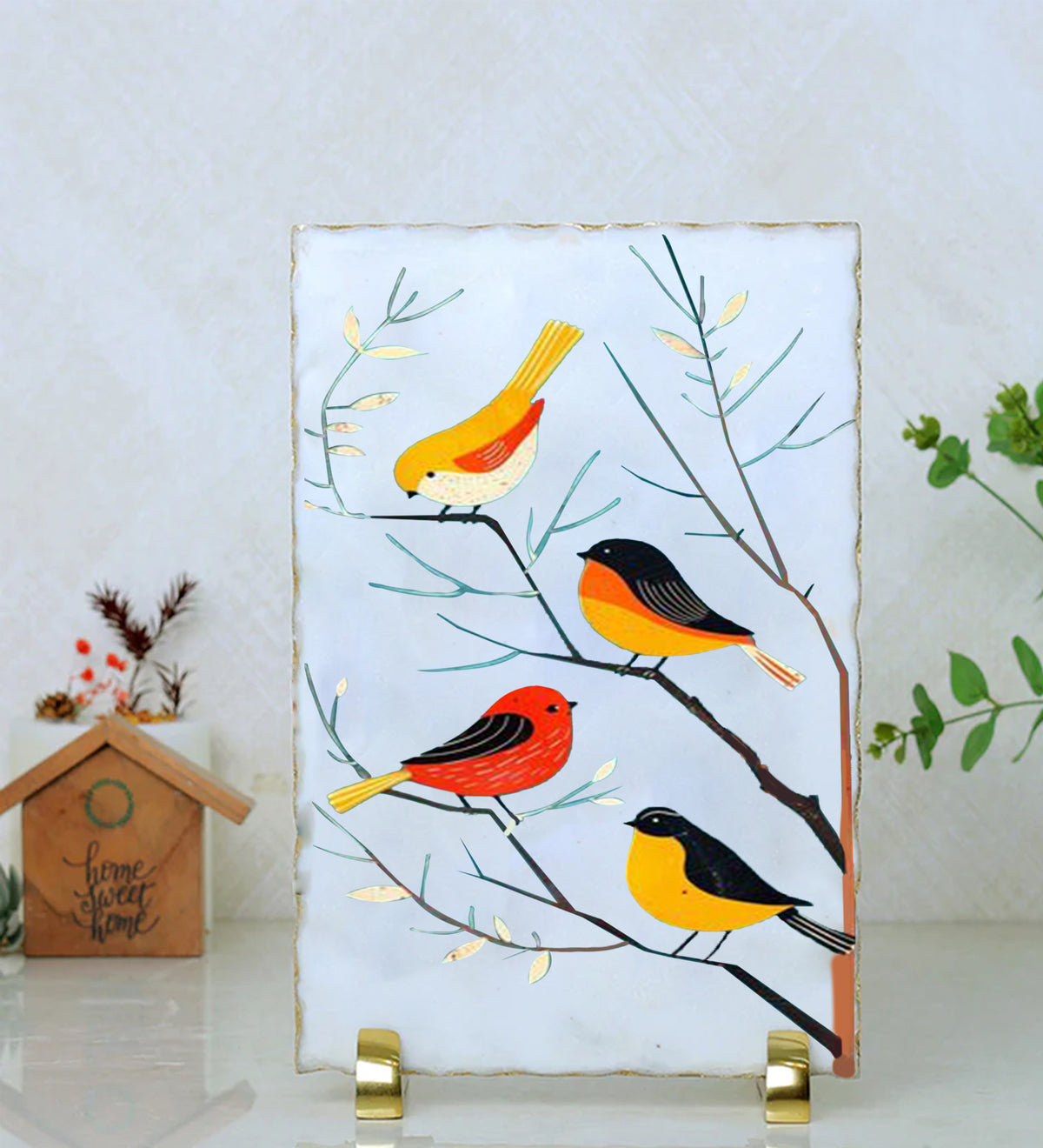 Serene Birds Marble Showpiece
