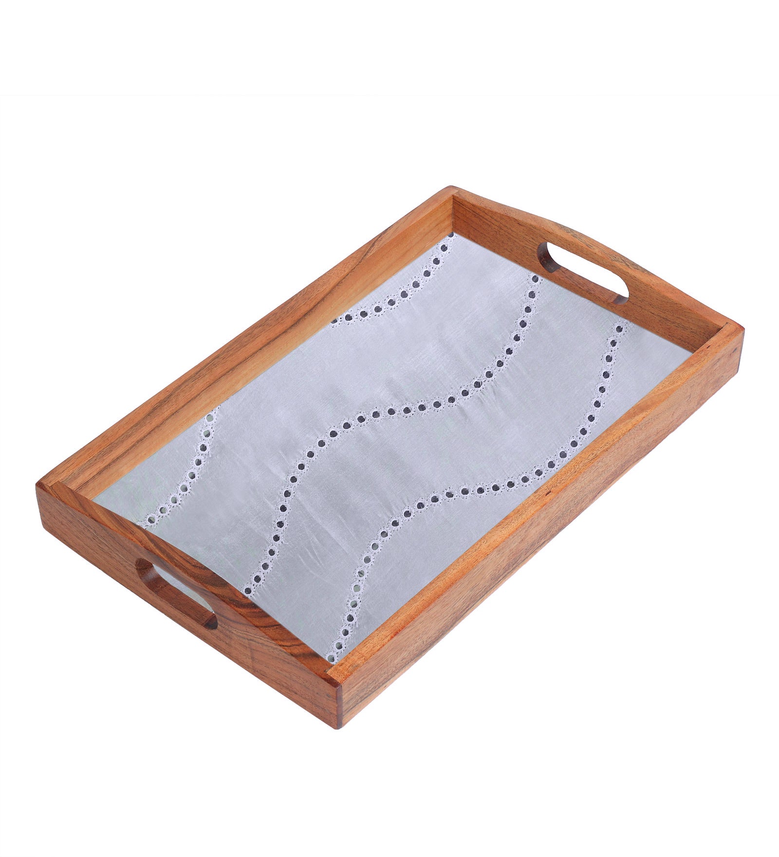 stunning wooden serving tray 14"X 8"