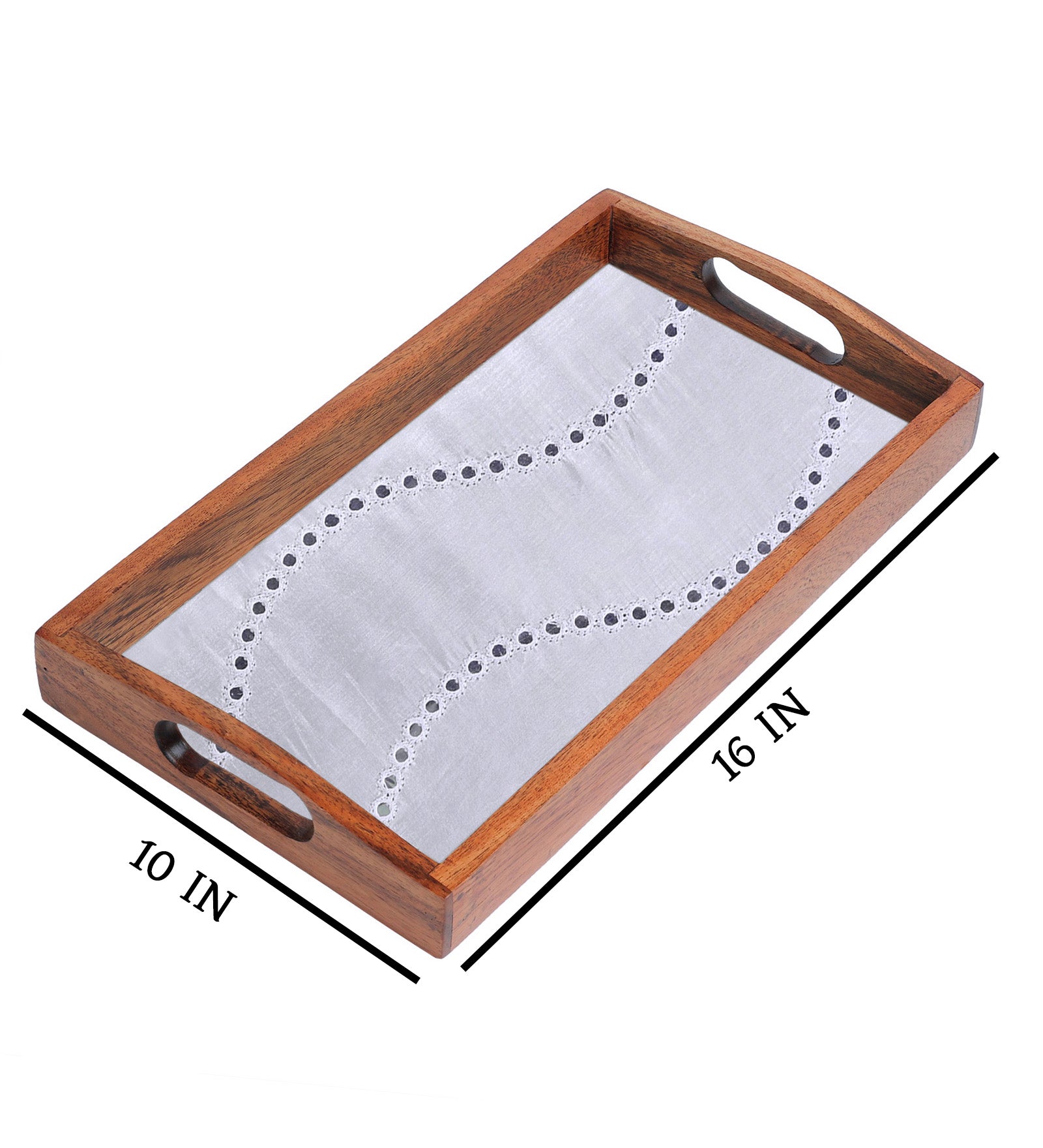Decorative wooden serving tray 16"X 10"