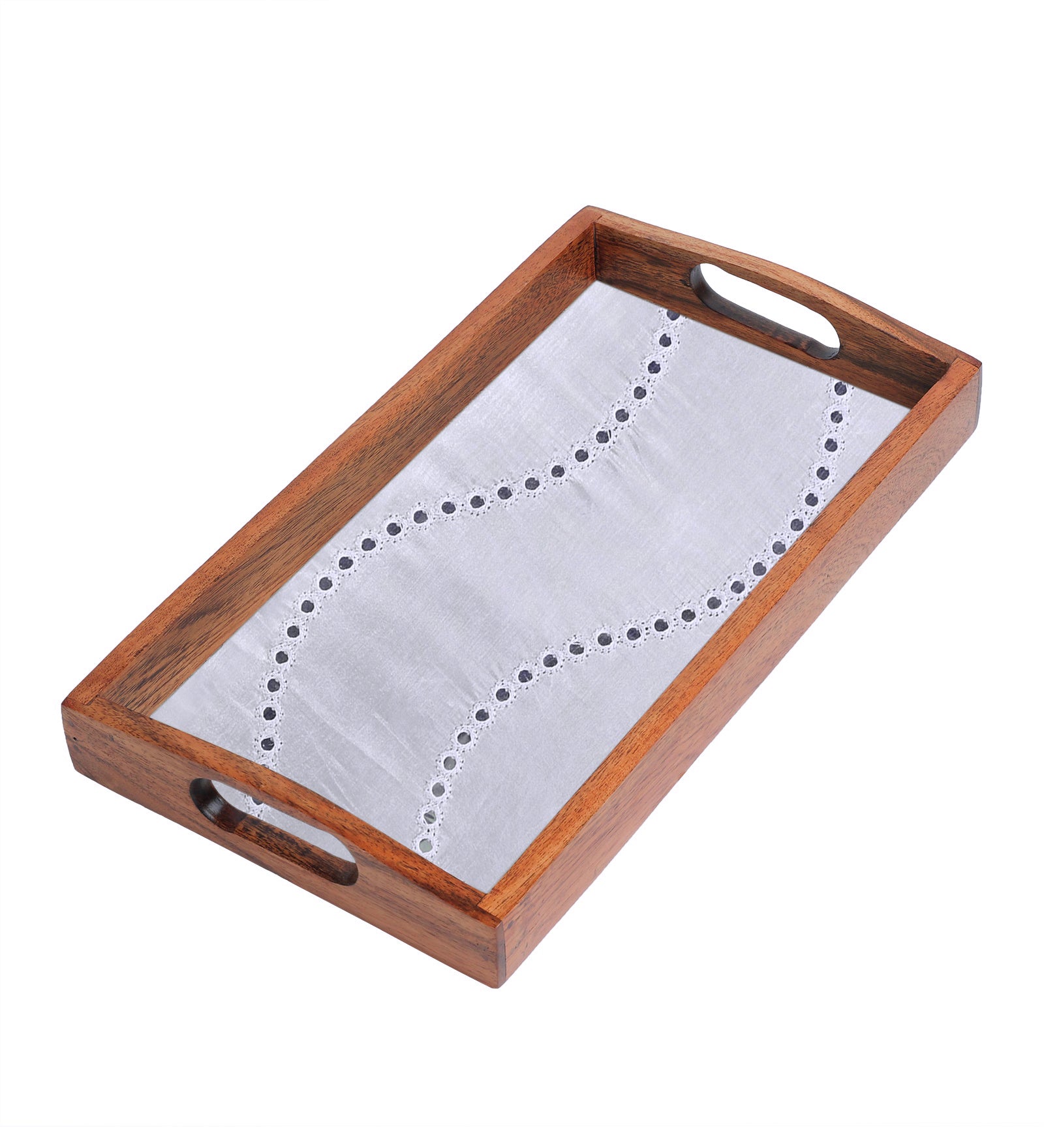 Decorative wooden serving tray 16"X 10"
