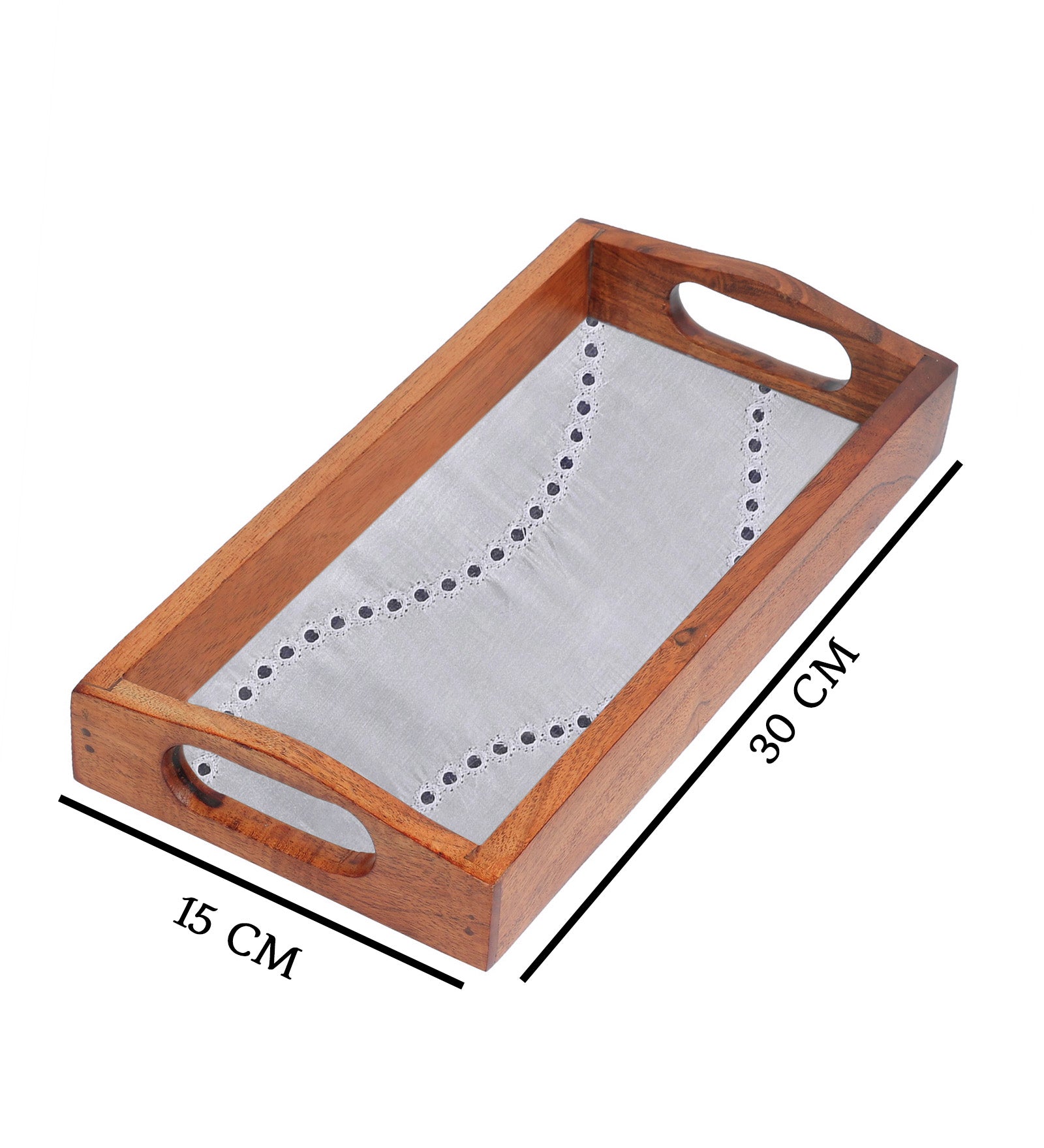 stunning wooden serving tray 12"X 6"
