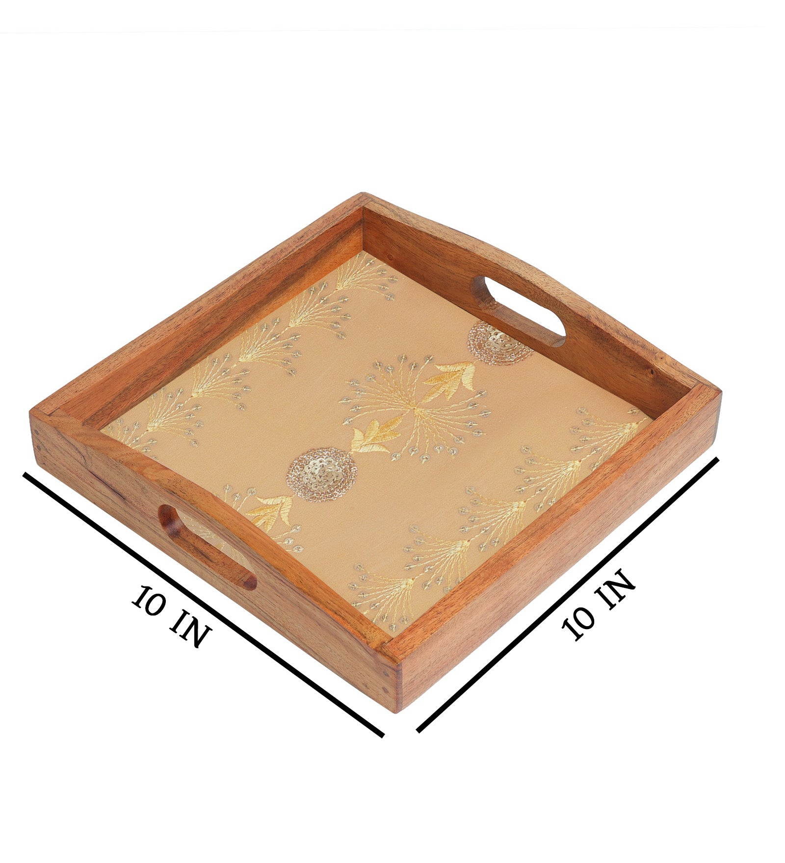 exquisite wooden serving tray 10"X 10"