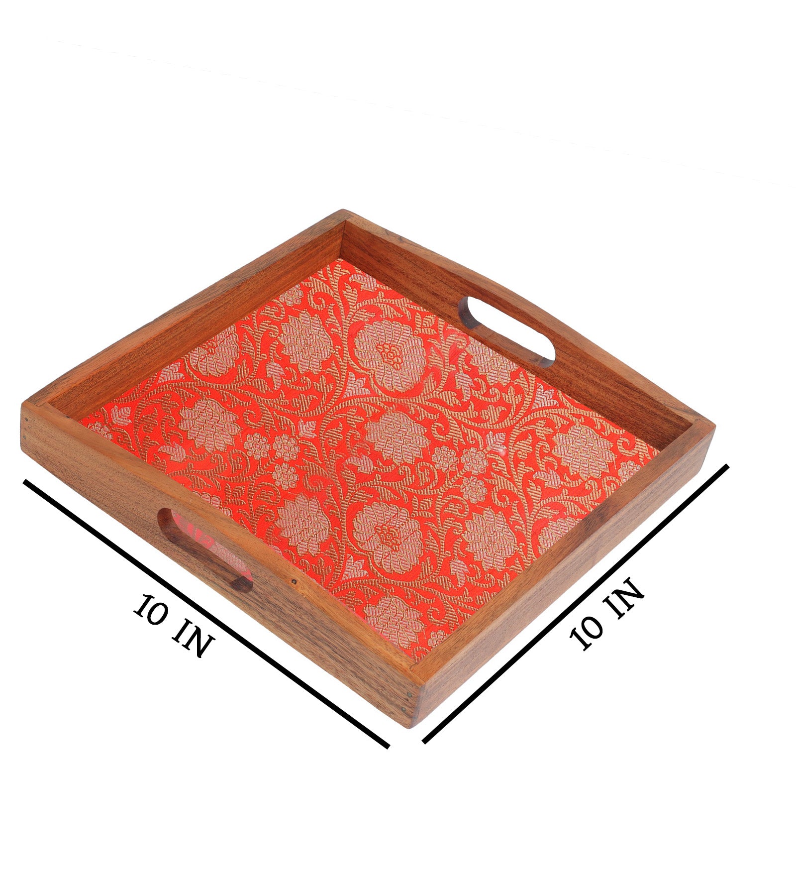 exquisite wooden serving tray 10"X 10"