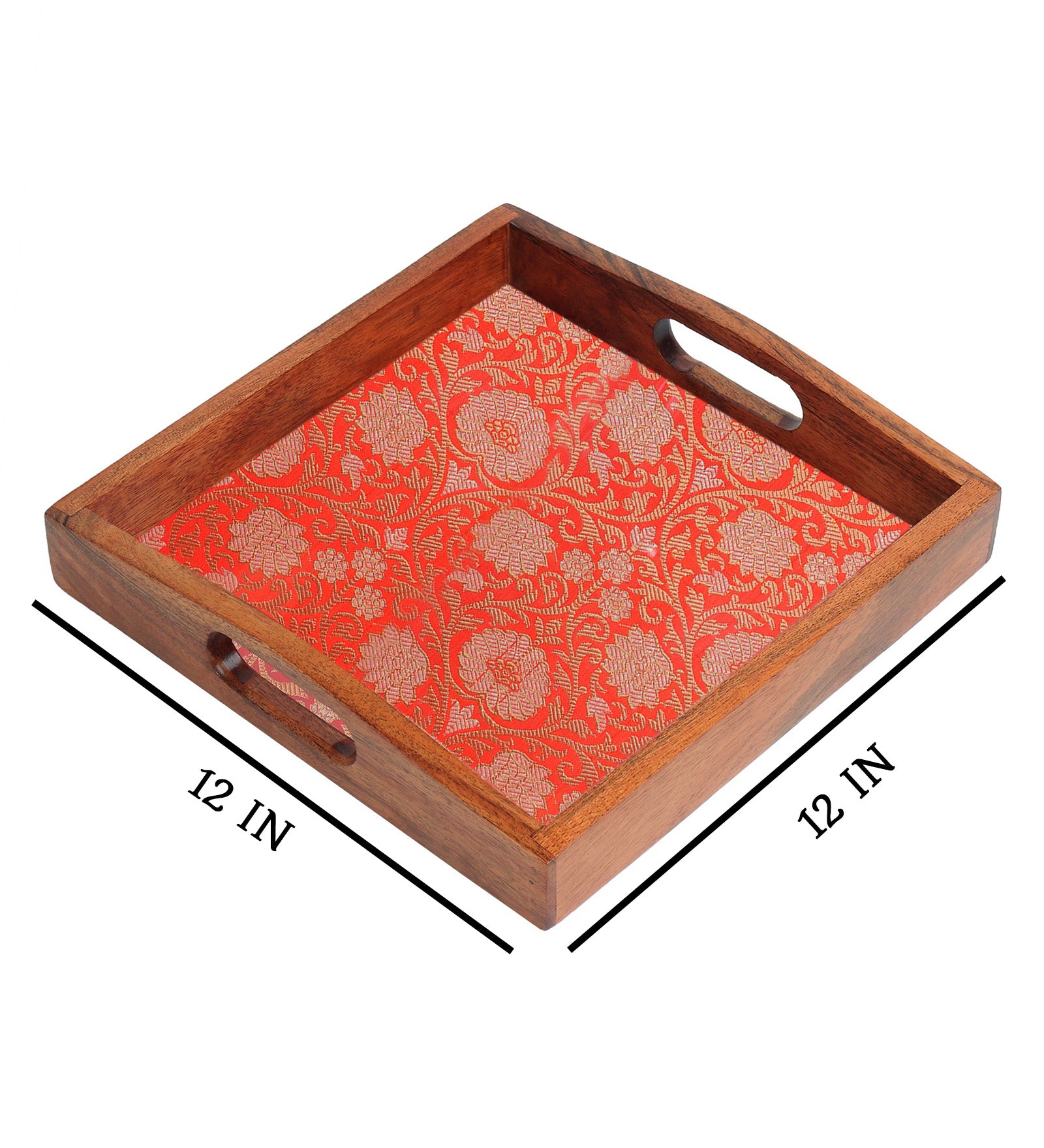 Alluring wooden serving tray 12"X 12"