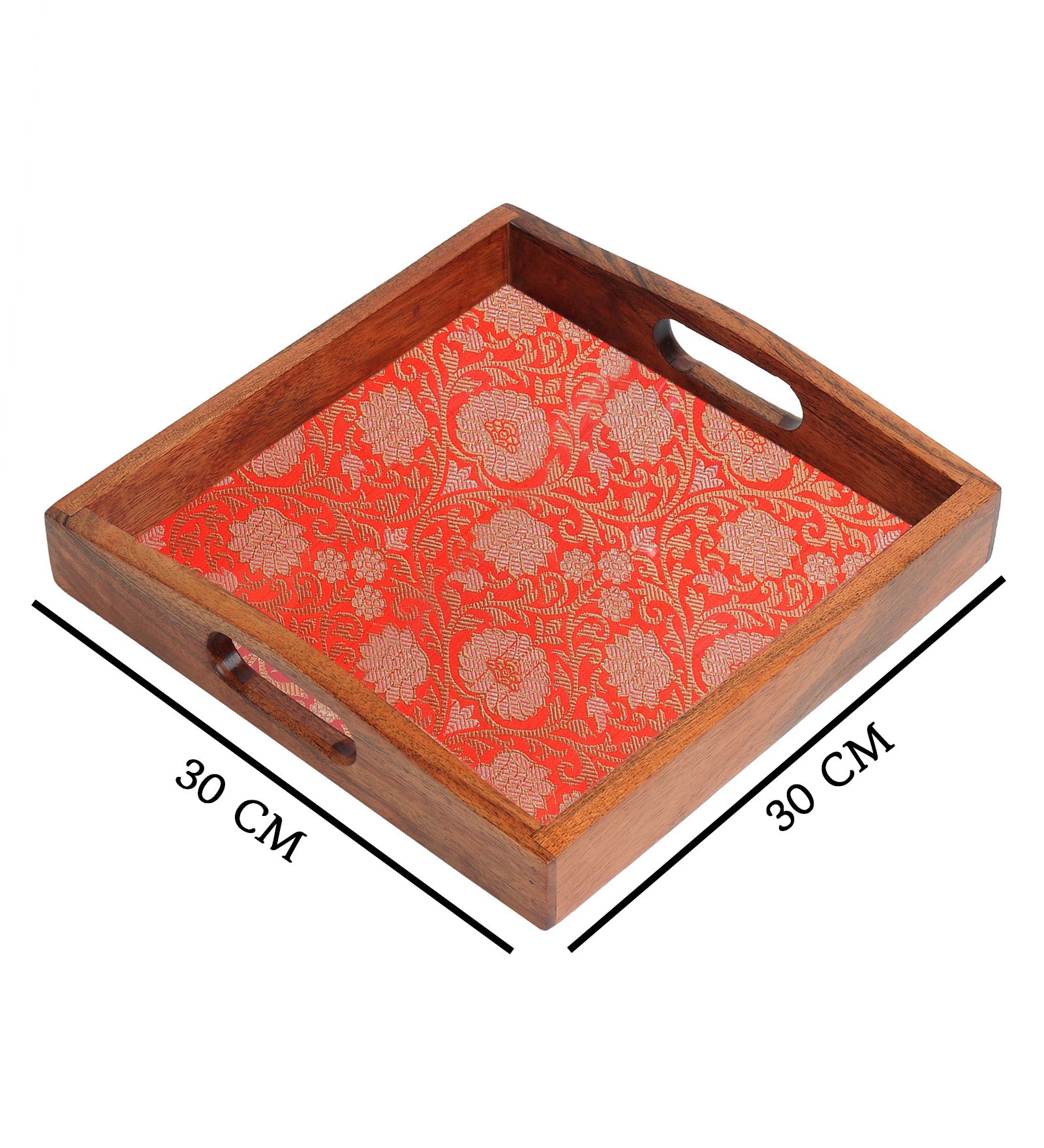 Alluring wooden serving tray 12"X 12"