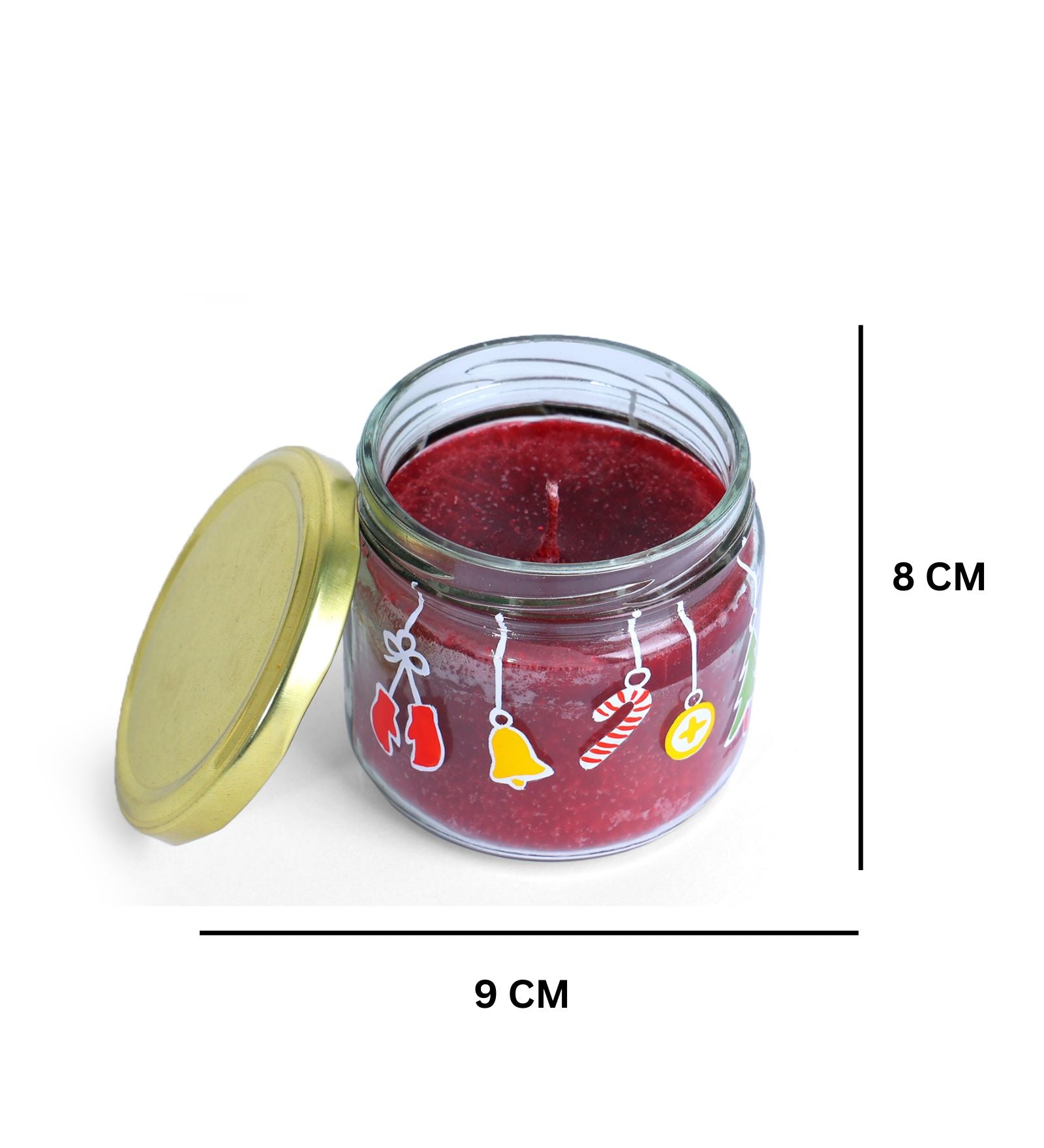 Trendy Hand Painted Glass Candle Jar