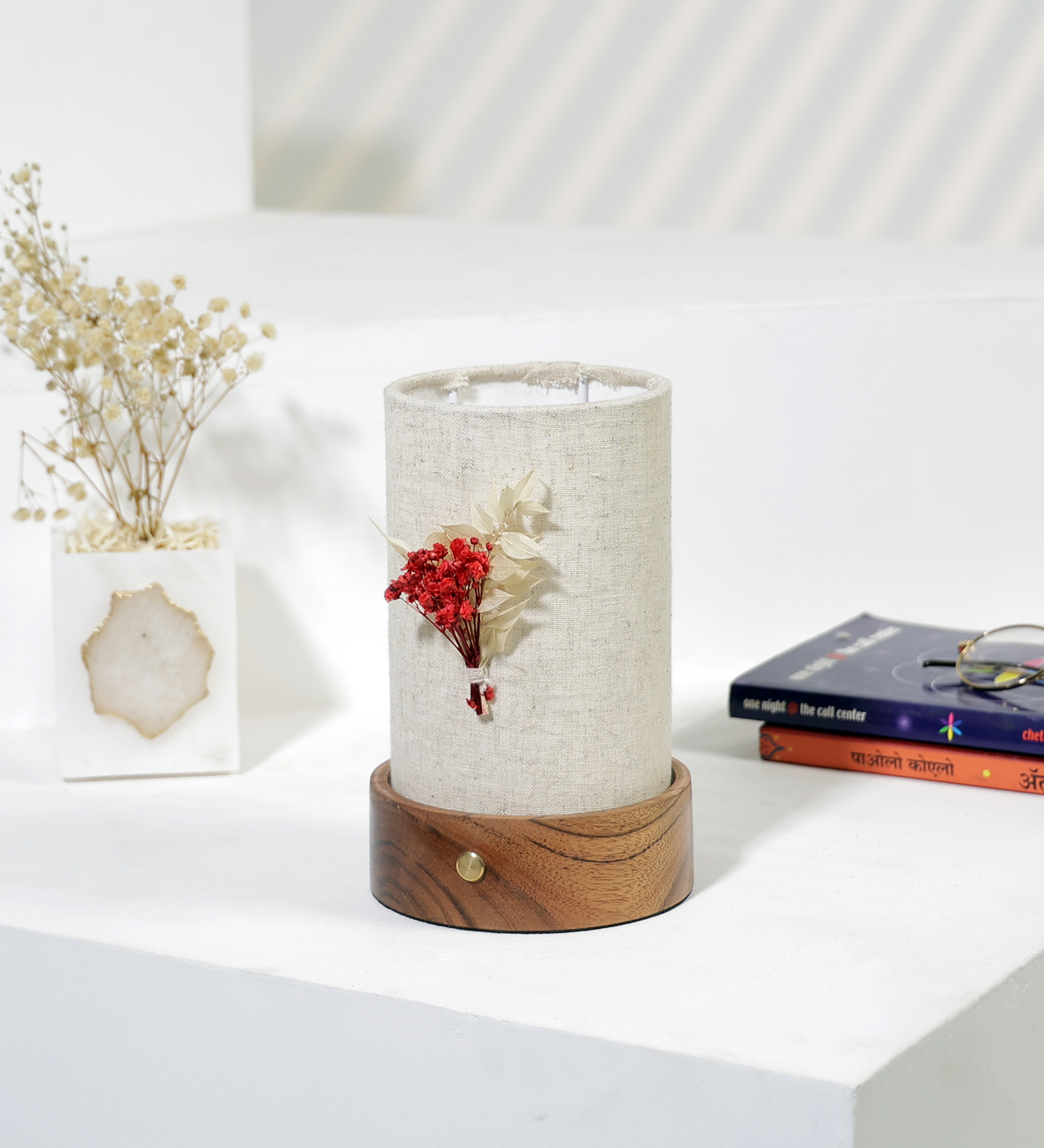 Artisanal Battery Operated Table Lamp