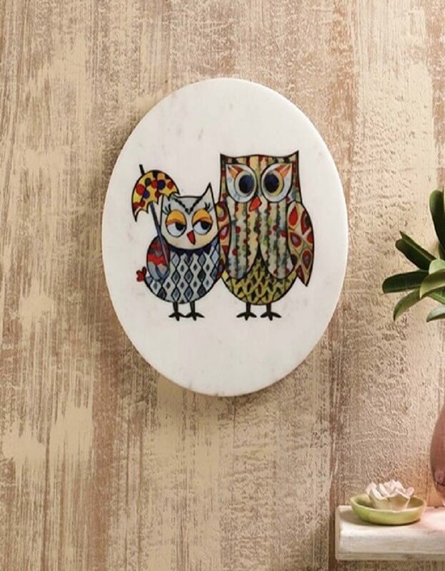 Owlsome Marble Wall Art