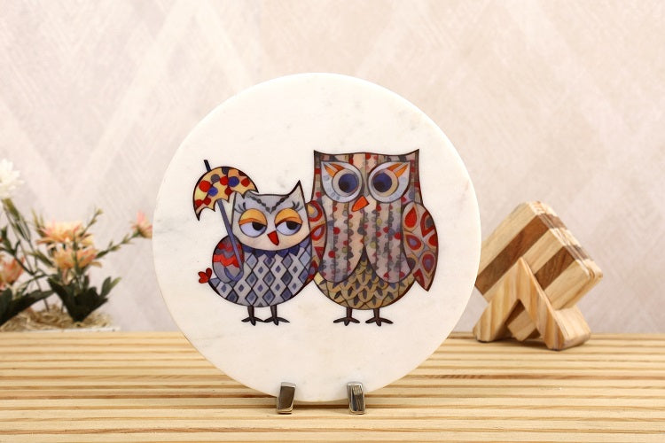 Owlsome Marble Table Decor Item