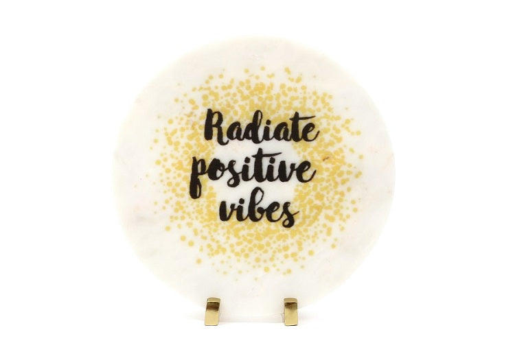Radiate Positive Vibes Marble Table Decor Item