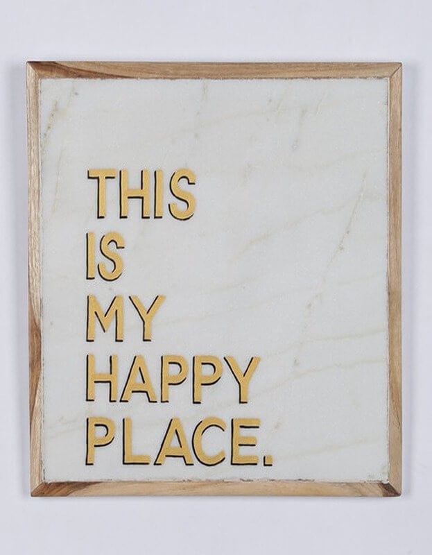 This is My Happy Place Marble Wall Art