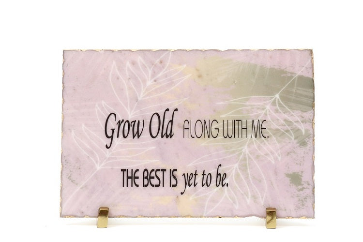 Life Quote Marble Table Decor Item