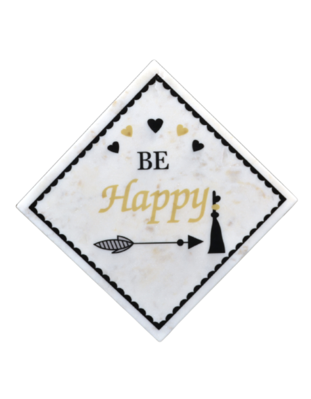 Be Happy Be Bright Be You Marble Wall Art