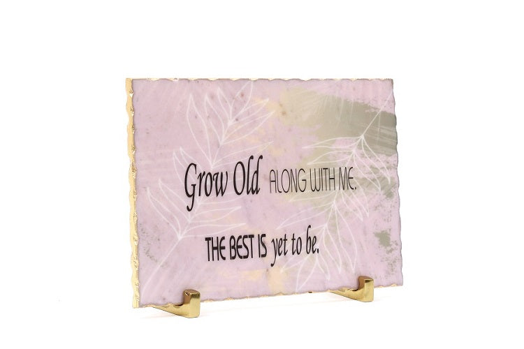 Life Quote Marble Table Decor Item