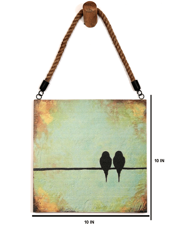 Love Birds Marble Wall Art