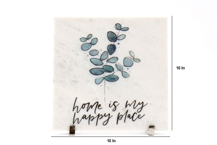 My Happy Place Marble Table Decor Item