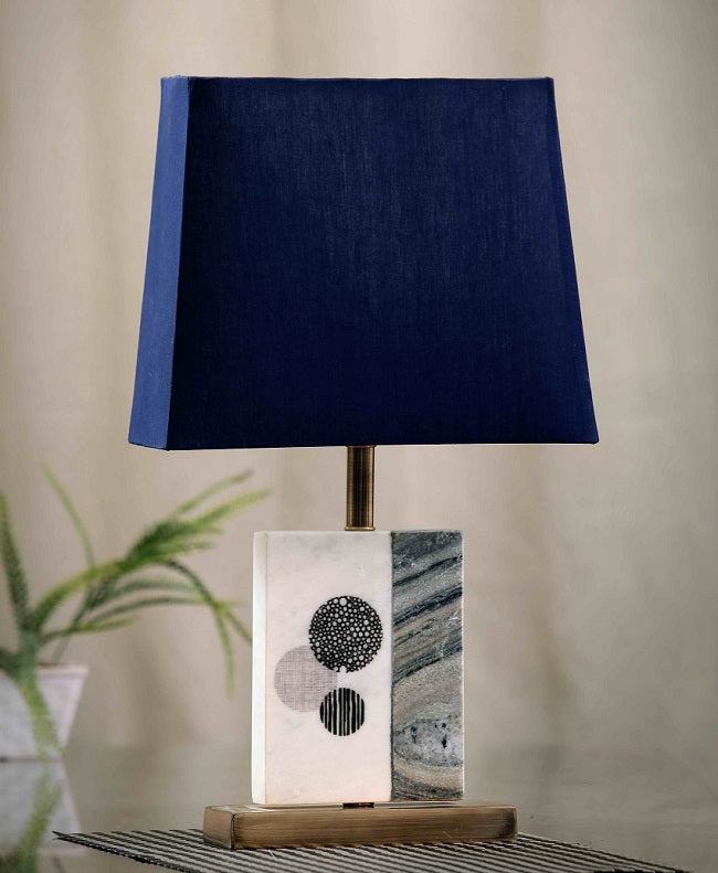 Black and White Marble Table Lamp