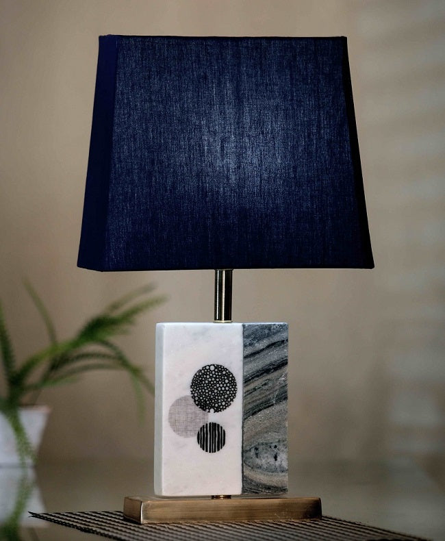 Black and White Marble Table Lamp